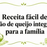 Receita fácil de pao de queijo integral para a família