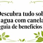 Descubra tudo sobre agua com canela: guia de benefícios e